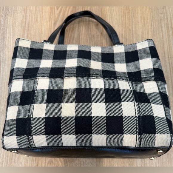 Kate Spade Black and Cream Plaid Satchel - Picture 5 of 14